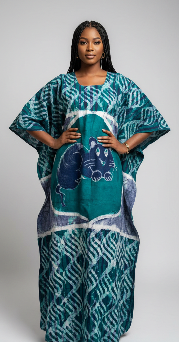 Robe boubou en batik – Côte d’Ivoire