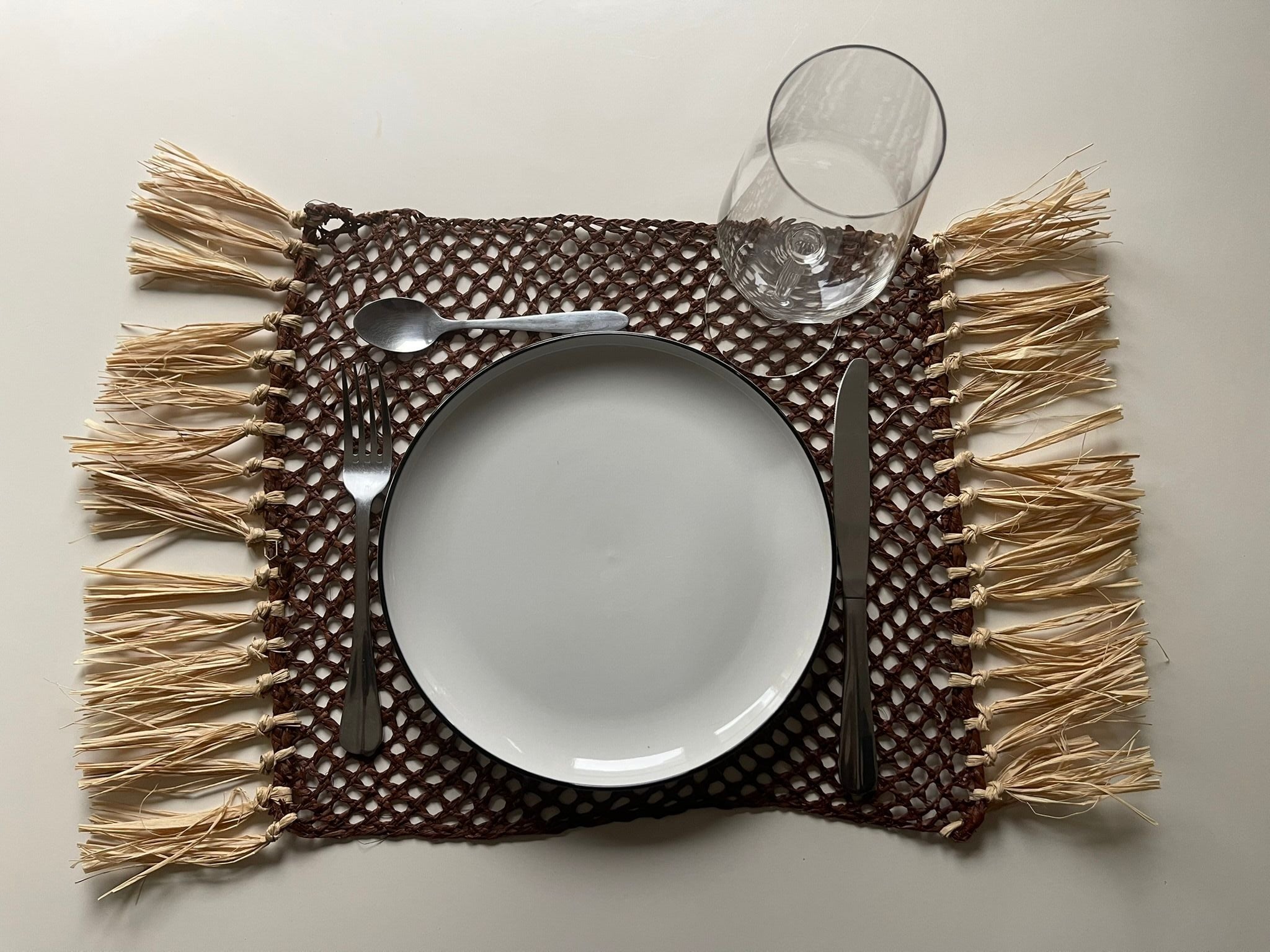 set de table en raphia de Madagascar